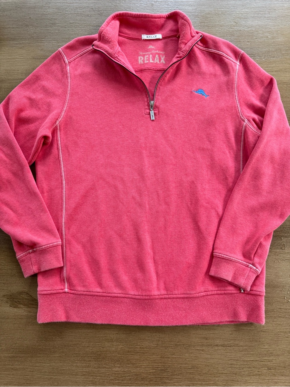 Tommy Bahama reddish Pink Quarter-Zip Relax Pullover